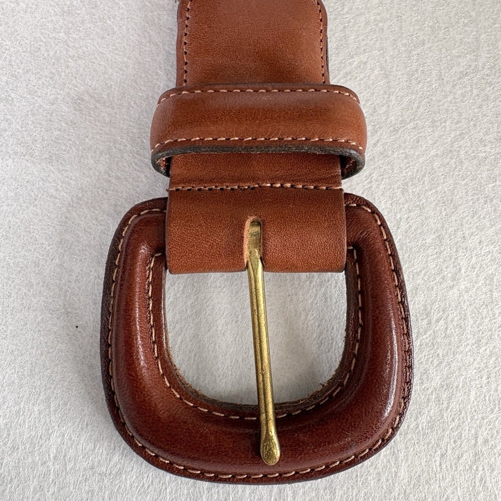 VTG Coach Leather Braided Belt 3851 S Preppy Woven Boho British Tan Buckle 31" L - Picture 3 of 9